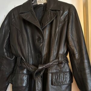 Classic Black Leather Jacket with Timeless Design